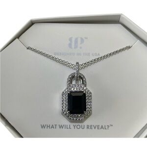 Bomb Party Black Onyx Lock Necklace